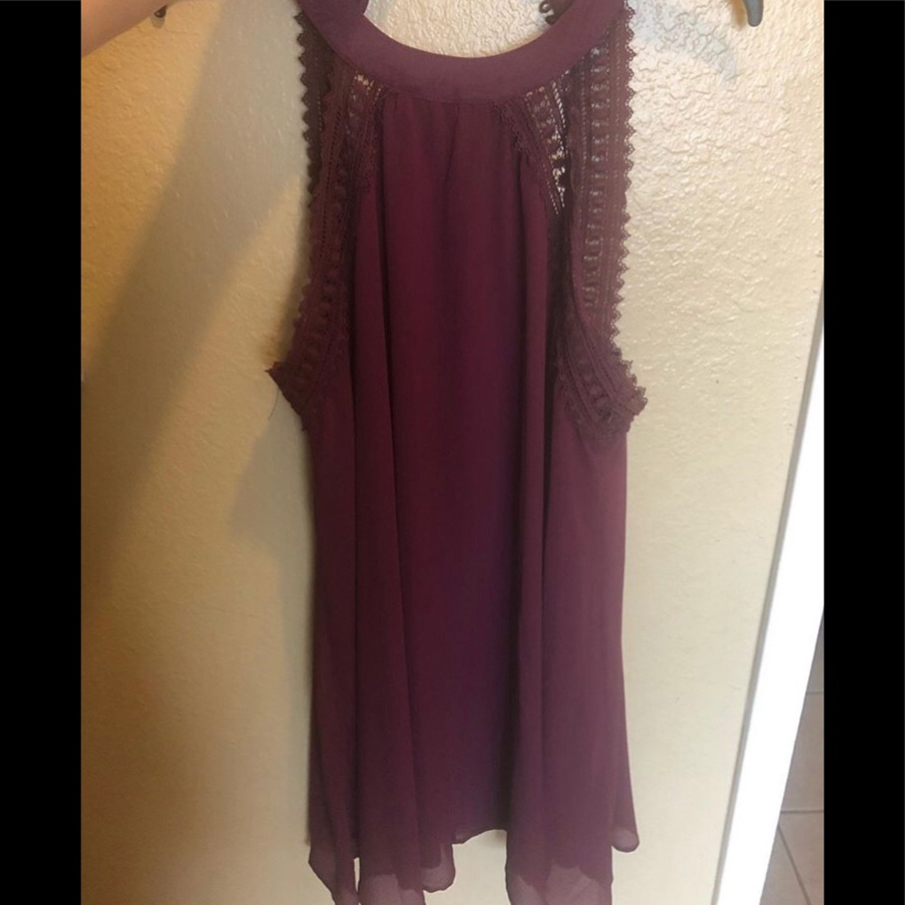 Maroon boutique backless dress